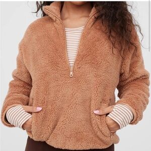 Offline by Aerie Fluffy Sherpa Quarter Zip